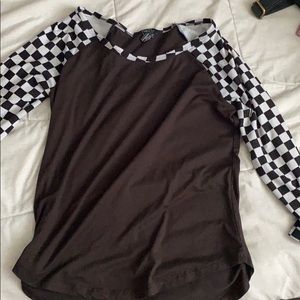 Checkered Midsleve tshirt